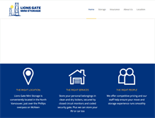 Tablet Screenshot of lionsgatestorage.com